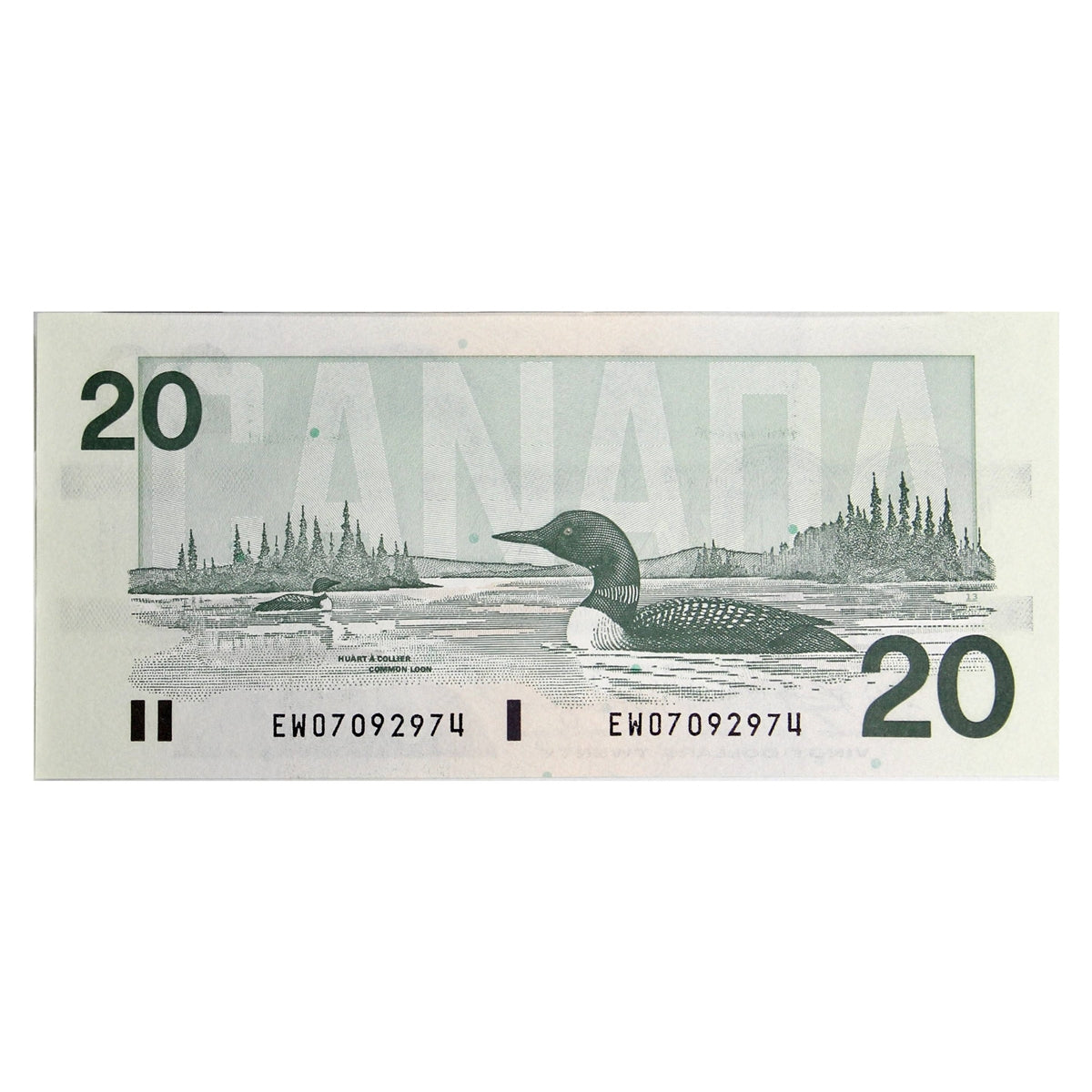 BC-58d 1991 Canada $20 Knight-Dodge, EWO, CUNC