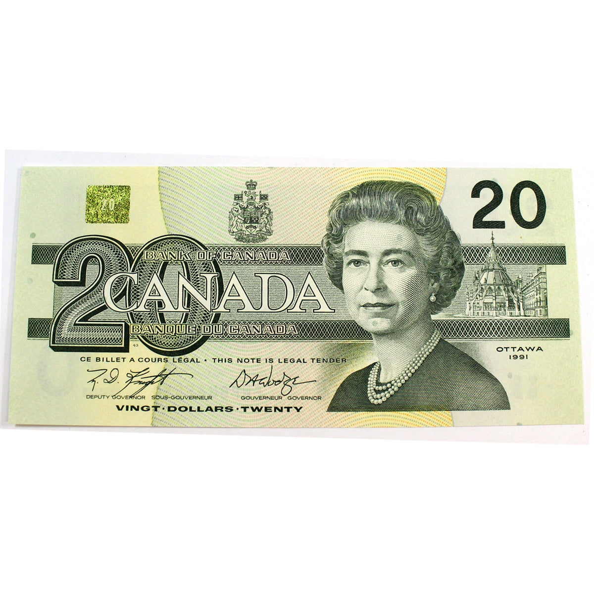 BC-58d 1991 Canada $20 Knight-Dodge, EWP, CUNC