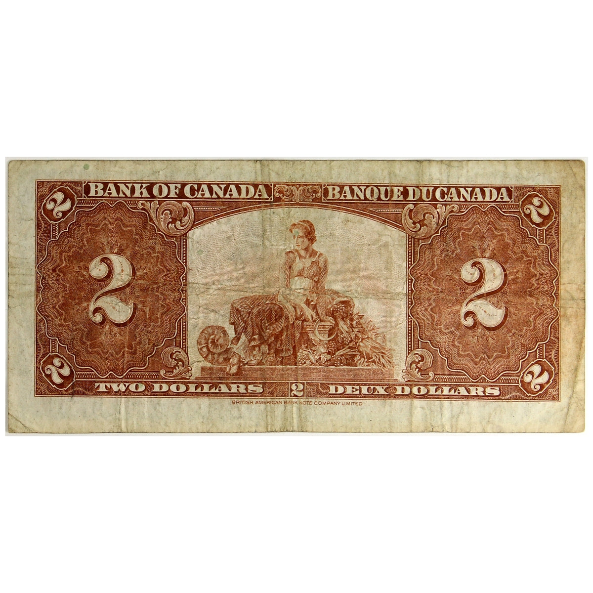 BC-22b 1937 Canada $2 Gordon-Towers, Y/B, F-VF (F15)