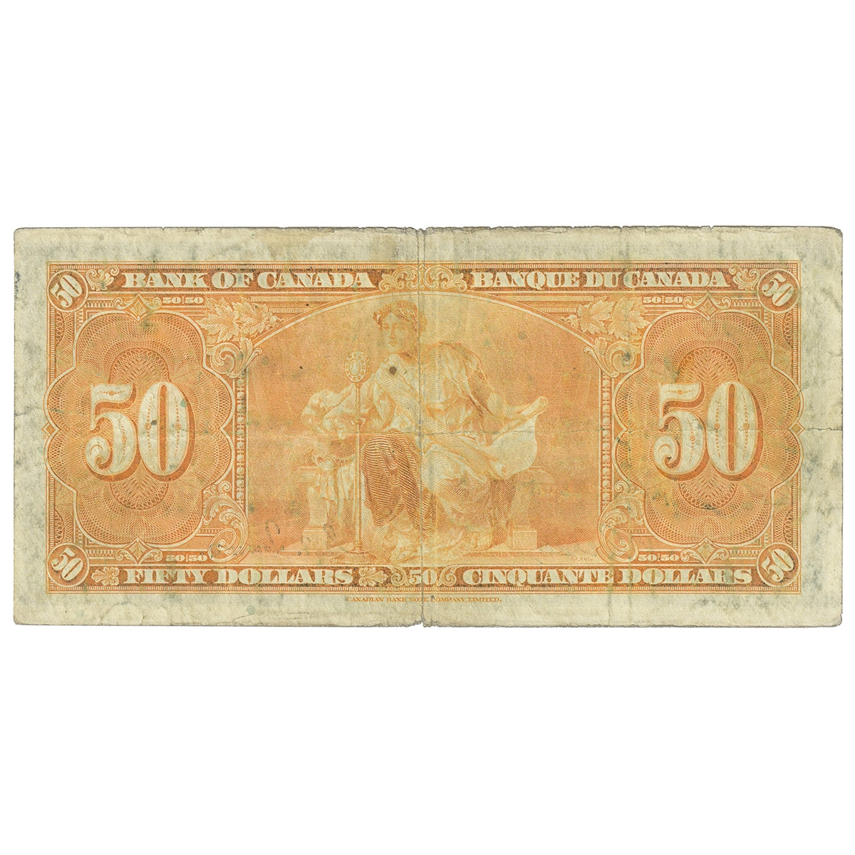 BC-26b 1937 Canada $50 Gordon-Towers, B/H, Fine (F12)