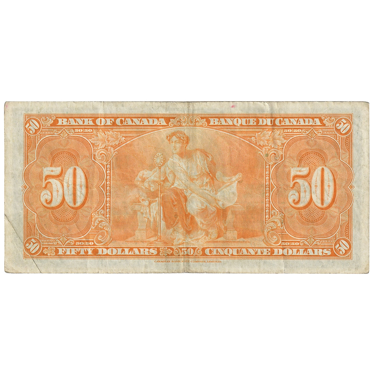 BC-26c 1937 Canada $50 Coyne-Towers, B/H, VF-EF