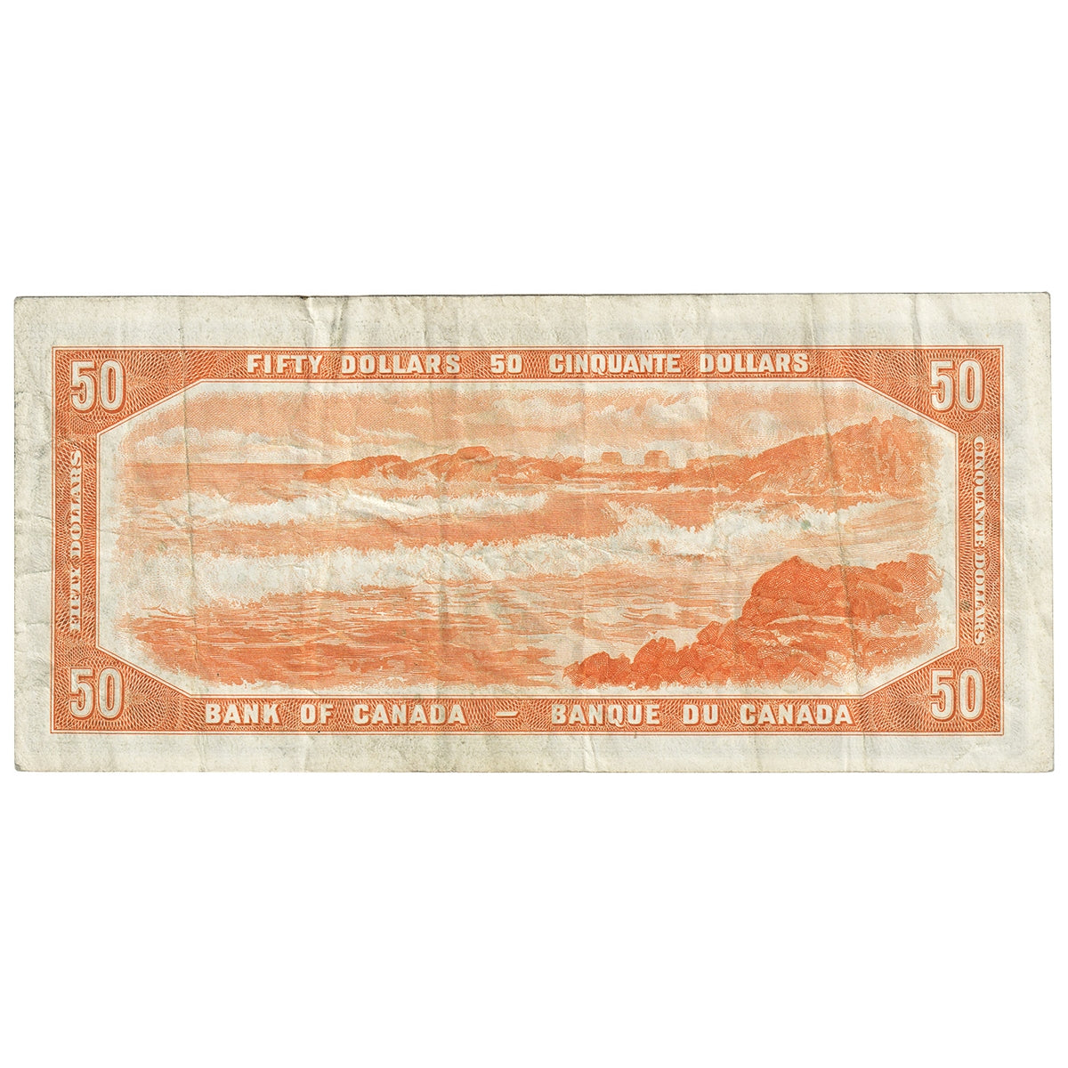 BC-34a 1954 Canada $50 Coyne-Towers, Devil's Face, A/H, Very Fine (VF20)