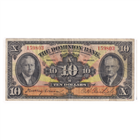 220-26-04 1935 Dominion Bank $10 Dowson-Carlisle, Very Fine (VF20)