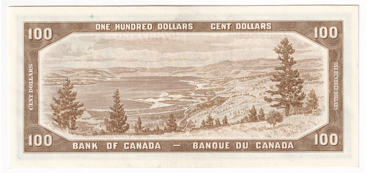 BC-43b 1954 Canada $100 Beattie-Rasminsky, B/J, Uncirculated (MS60)