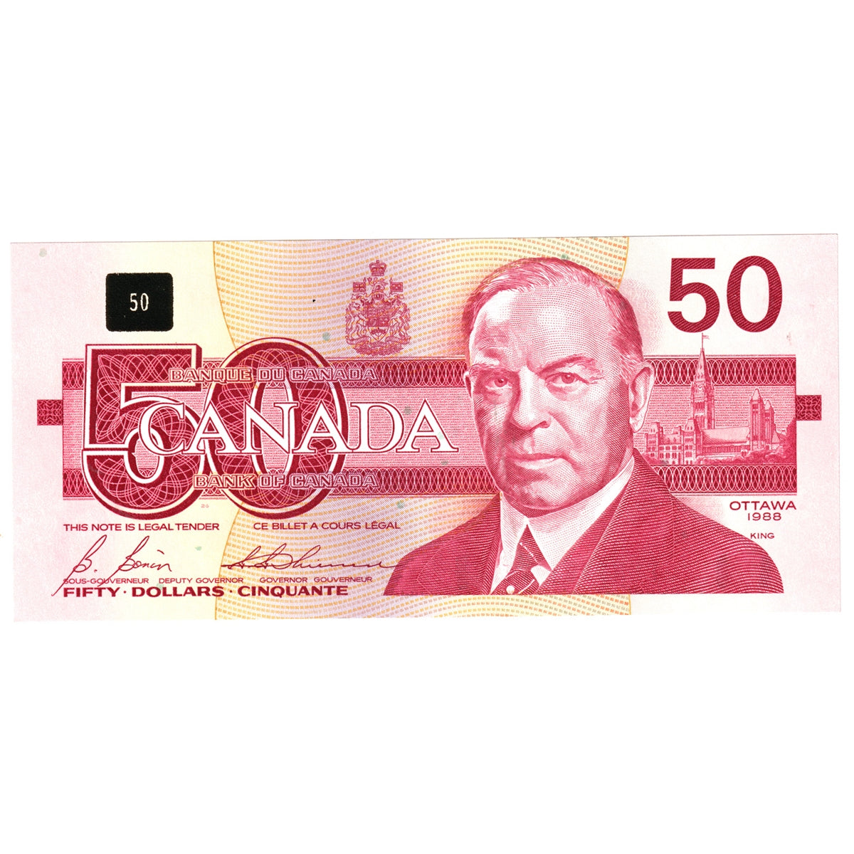 BC-59b 1988 Canada $50 Bonin-Thiessen, FHM, Uncirculated (MS60)