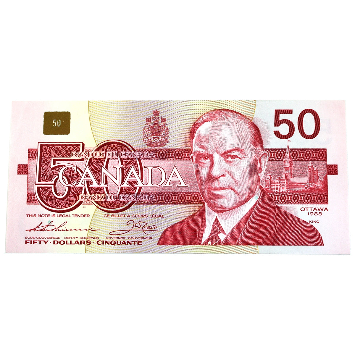 BC-59a 1988 Canada $50 Thiessen-Crow, FHK, Circ