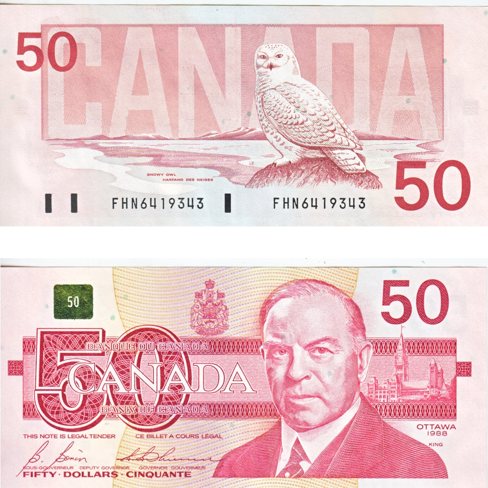 BC-59b 1988 Canada $50 Bonin-Thiessen, FHN, circ