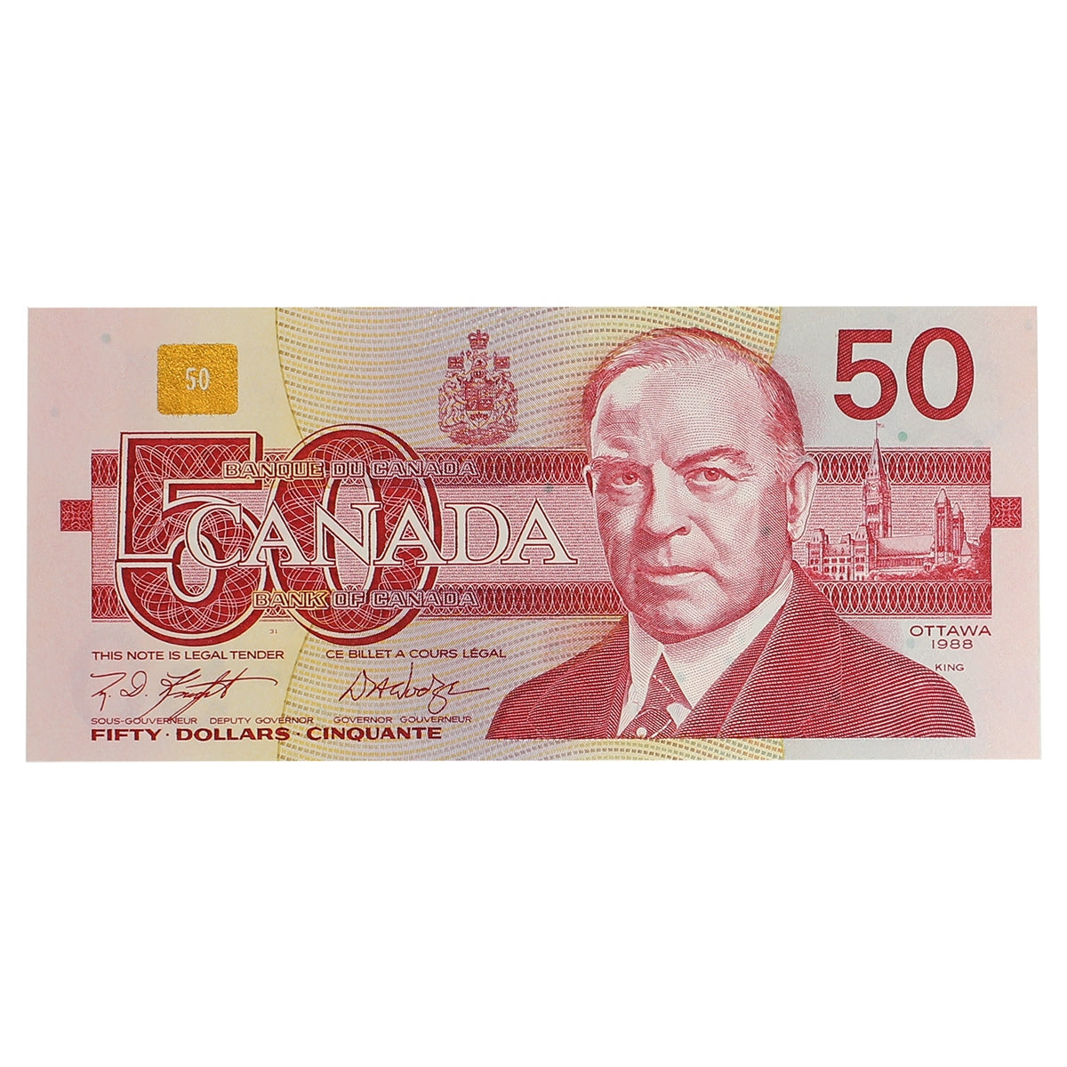 BC-59d 1988 Canada $50 Knight-Dodge, FHW, Choice Uncirculated (CUNC63)