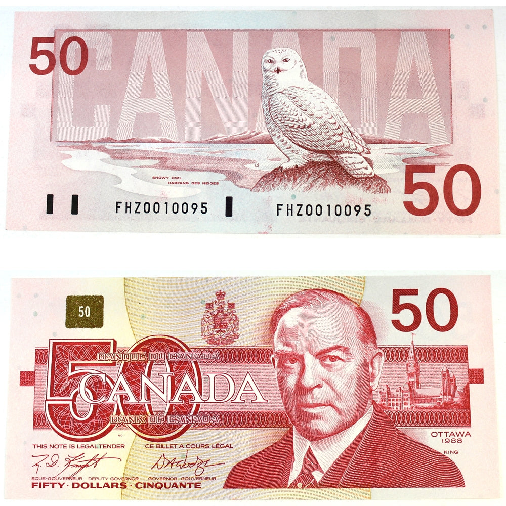 BC-59d 1988 Canada $50 Knight-Dodge, FHZ, circ