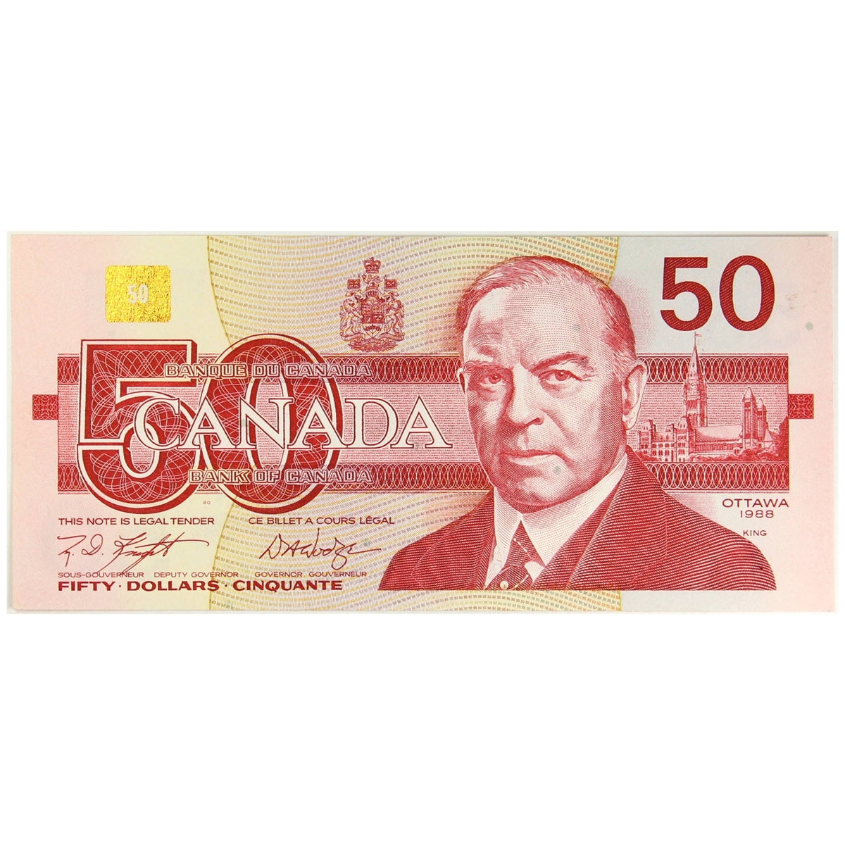 BC-59d 1988 Canada $50 Knight-Dodge, FME, Circ