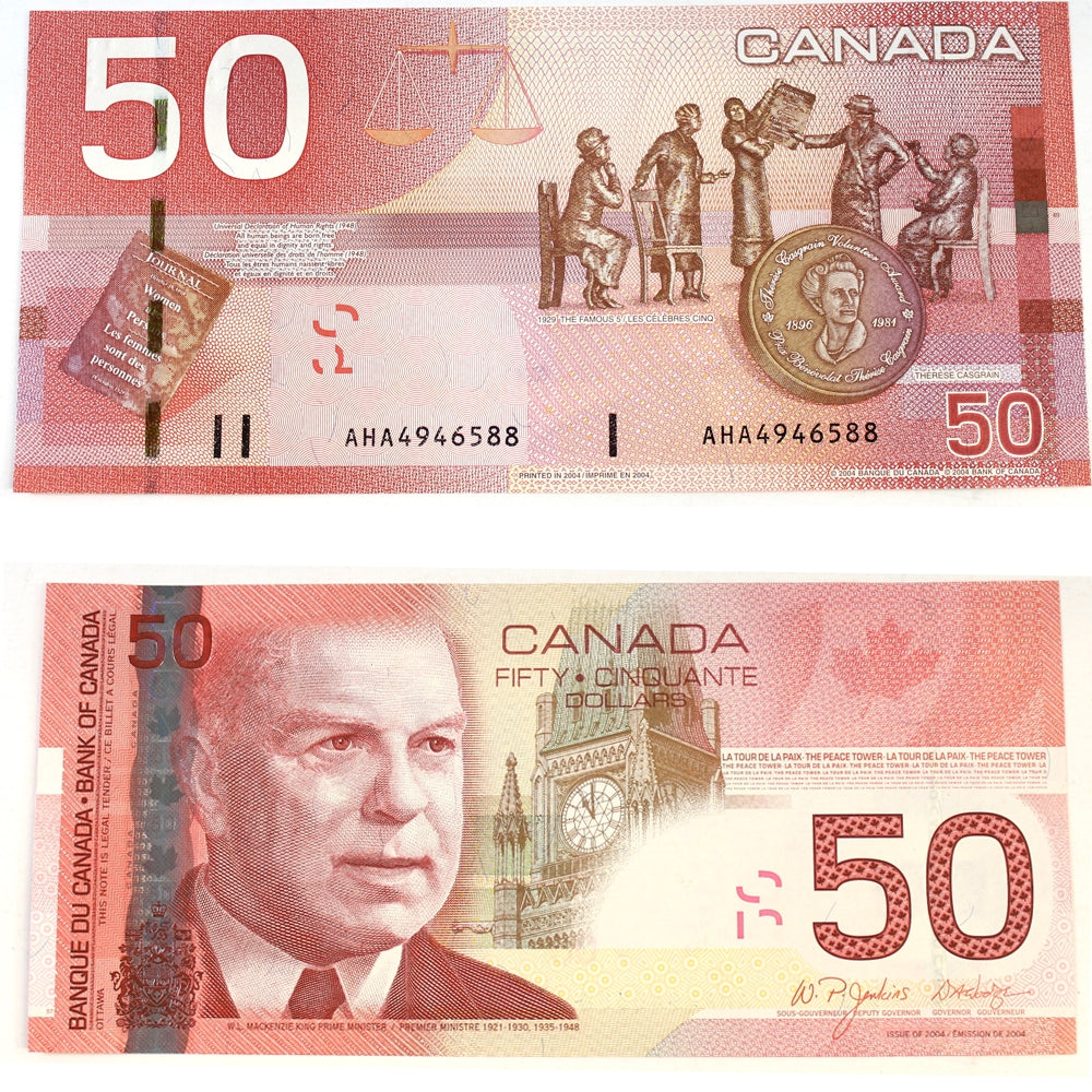 BC-65a 2004 Canada $50 Jenkins-Dodge, AHA, Uncirculated (MS60)