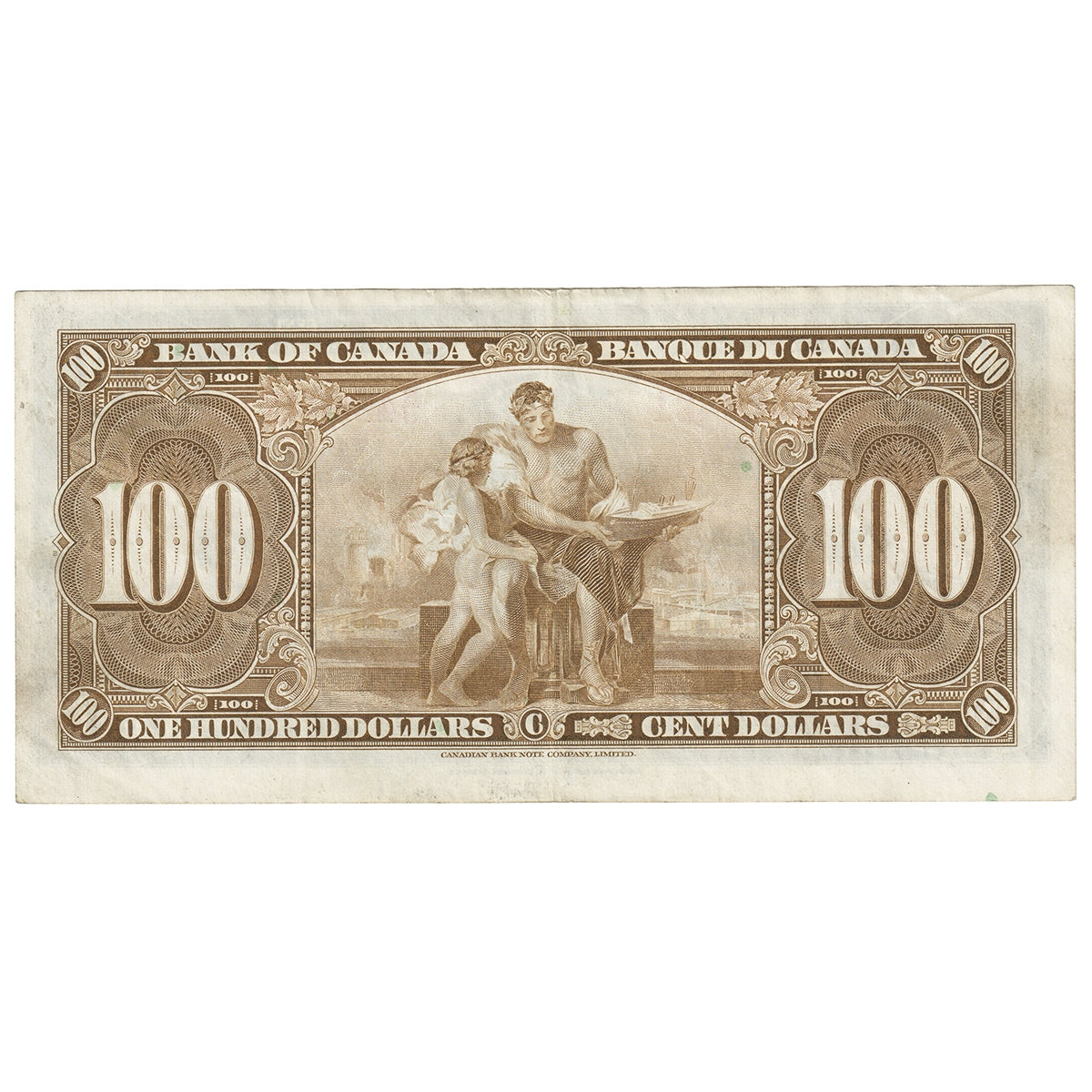 BC-27c 1937 Canada $100 Coyne-Towers, B/J, Extra Fine (EF40)