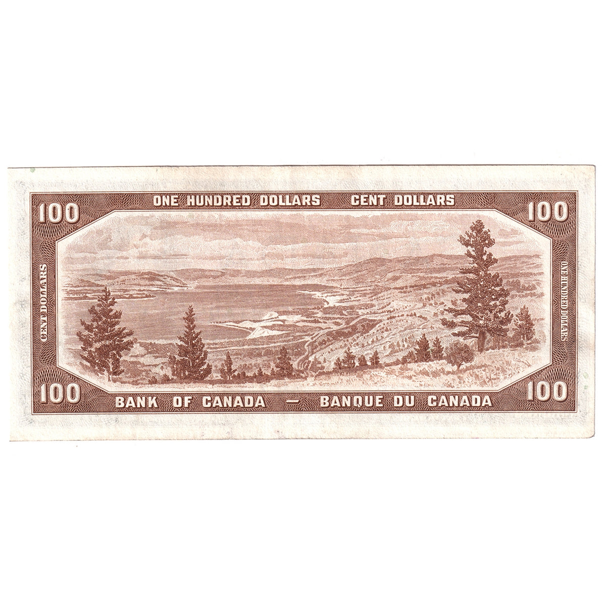 BC-35a 1954 Canada $100 Coyne-Towers, A/J, Extra Fine (EF40)