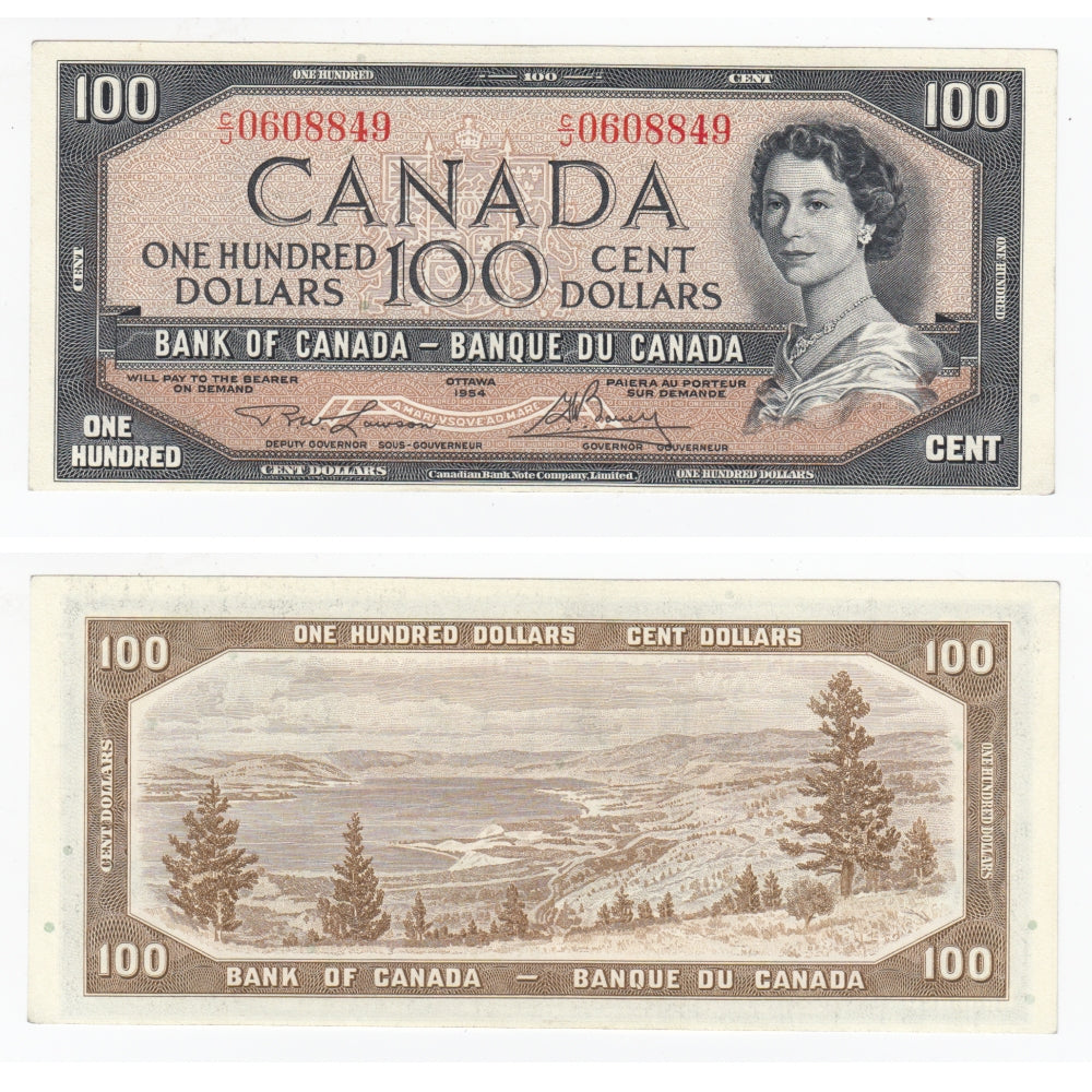 BC-43c 1954 Canada $100 Lawson-Bouey, C/J, EF-AU (EF45)