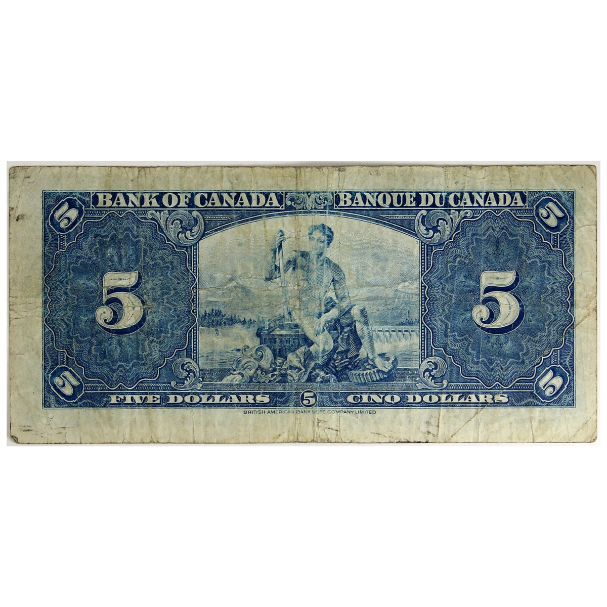 BC-23b 1937 Canada $5 Gordon-Towers, E/C, VG-F (VG10)