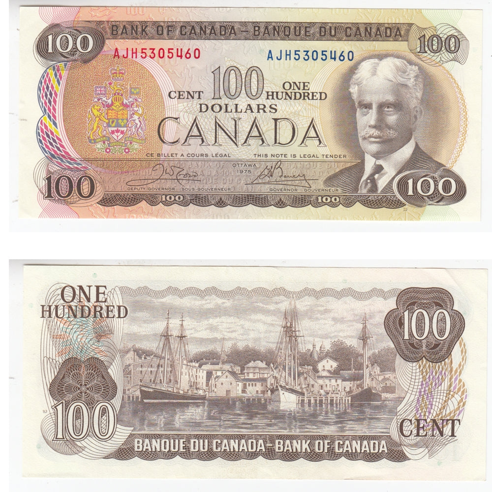 BC-52b 1975 Canada $100 Crow-Bouey, AJH, Circ