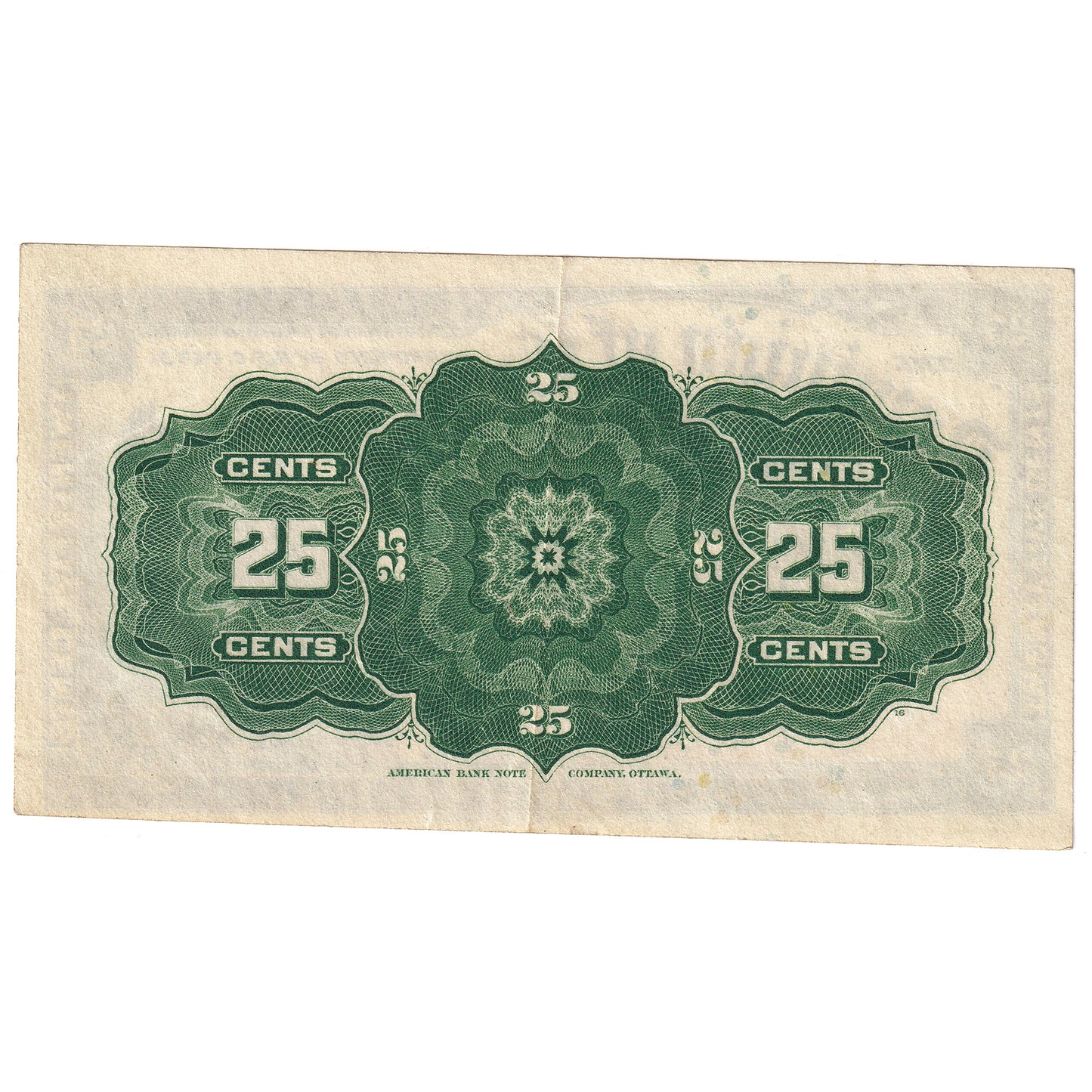DC-15b 1900 Dominion 25 cent Shinplaster Boville, EF-AU