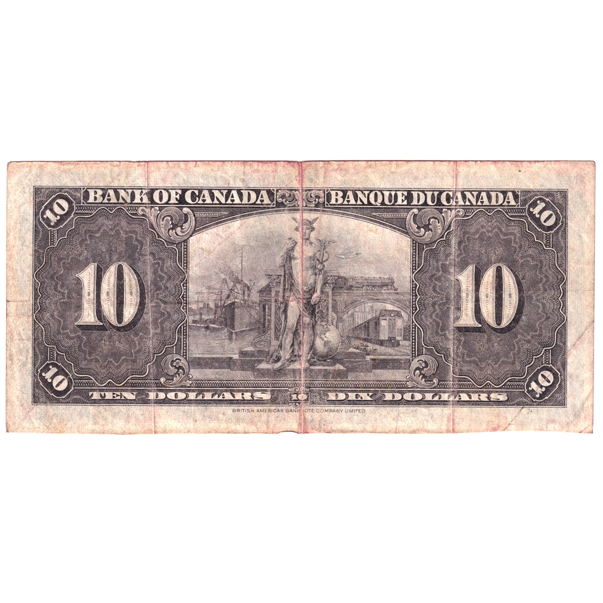 BC-24c 1937 Canada $10 Coyne-Towers, A/T, Circ