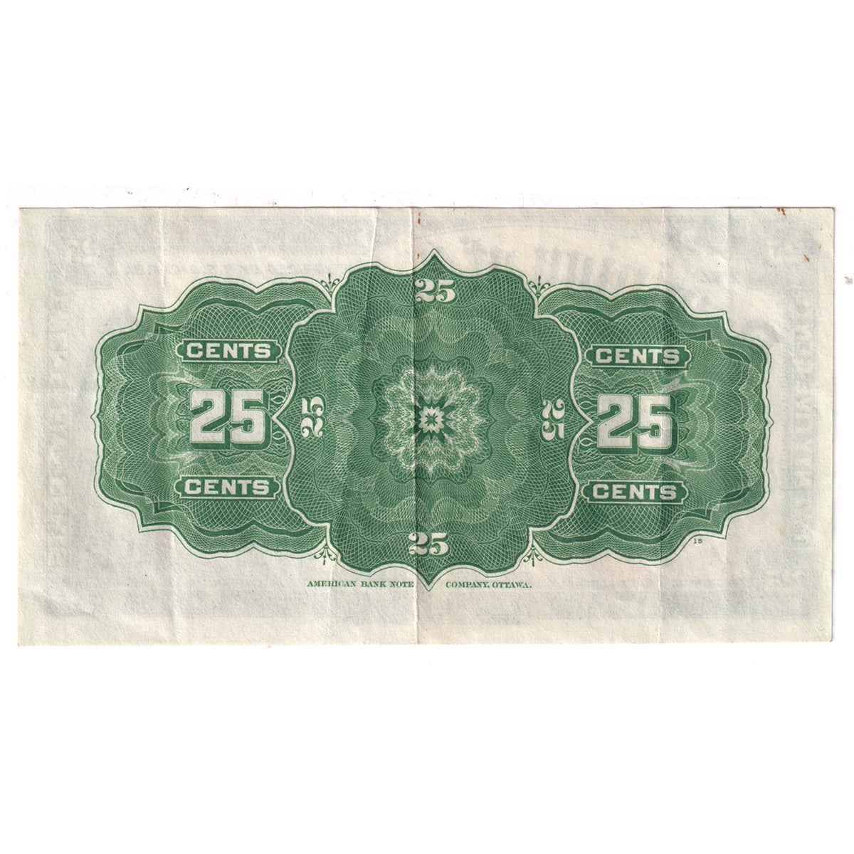 DC-15c 1900 Dominion 25-cent Shinplaster, Saunders, VF-EF