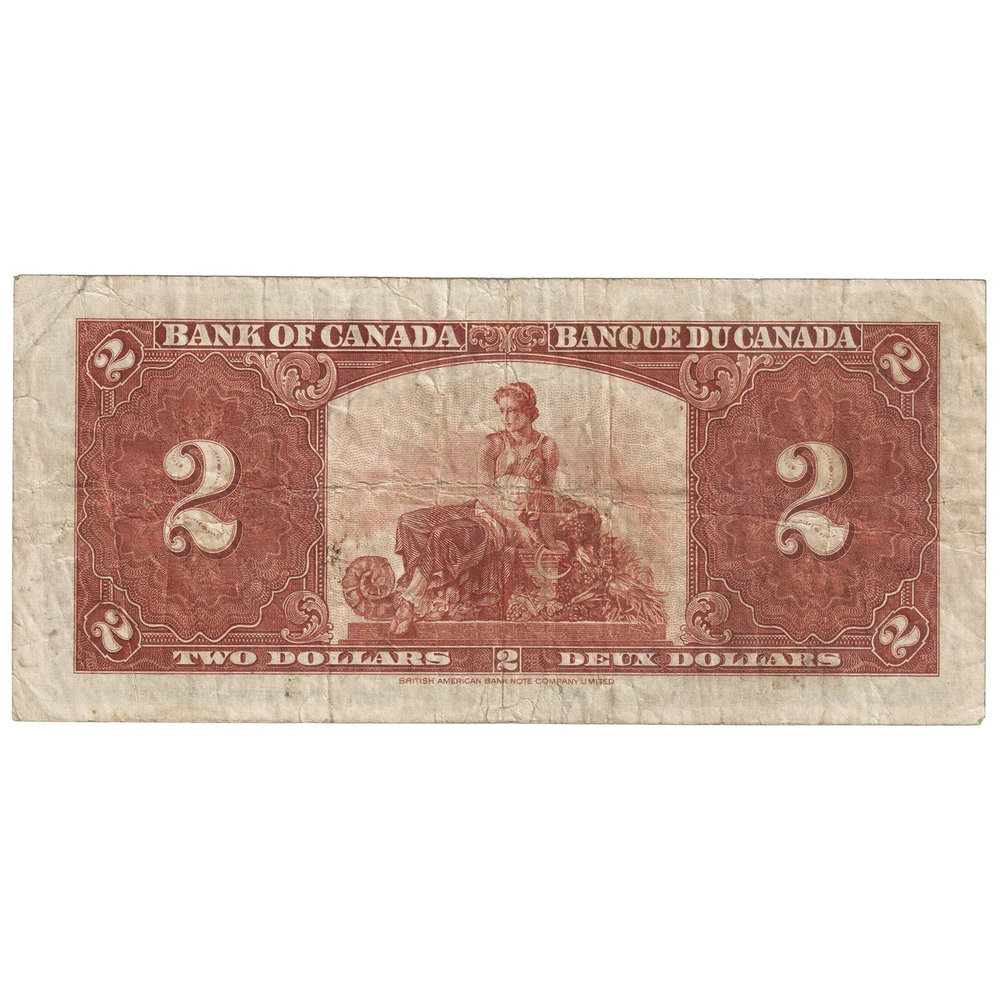 BC-22b 1937 Canada $2 Gordon-Towers, R/B, F-VF (F15)