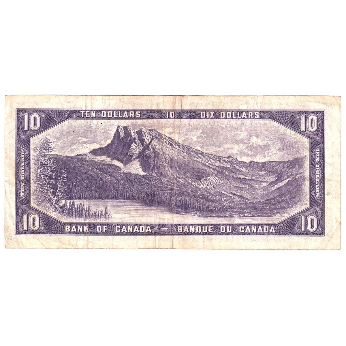 BC-40a 1954 Canada $10 Beattie-Coyne, B/T, F-VF (F15)