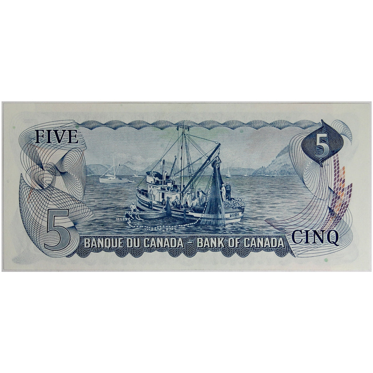 BC-48b 1972 Canada $5 Lawson-Bouey, SF, AU-UNC (AU55)