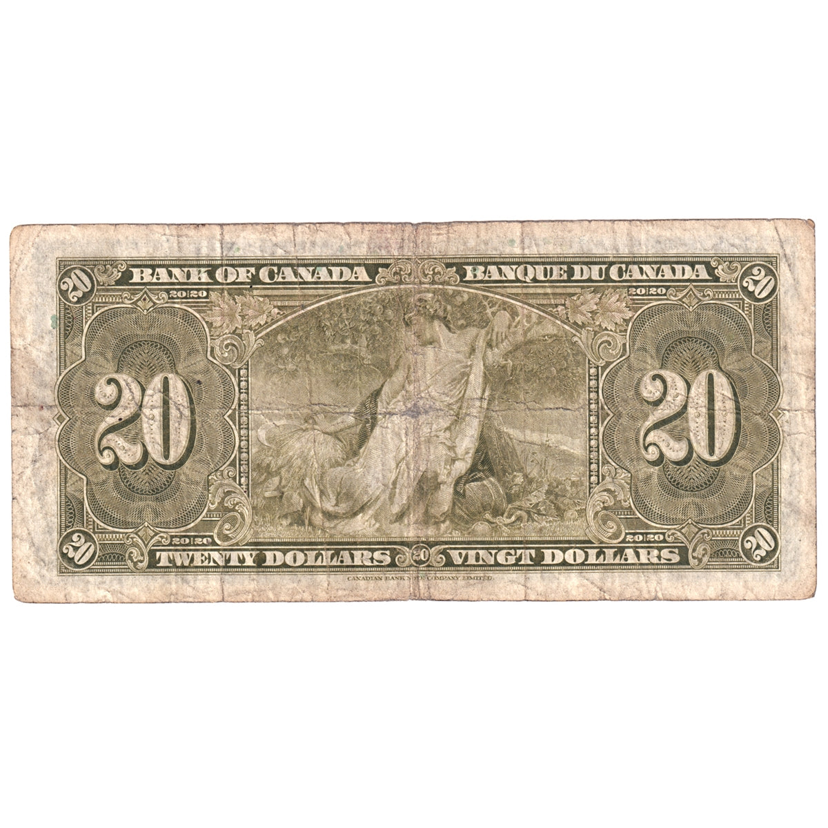 BC-25c 1937 Canada $20 Coyne-Towers, J/E, CIRC