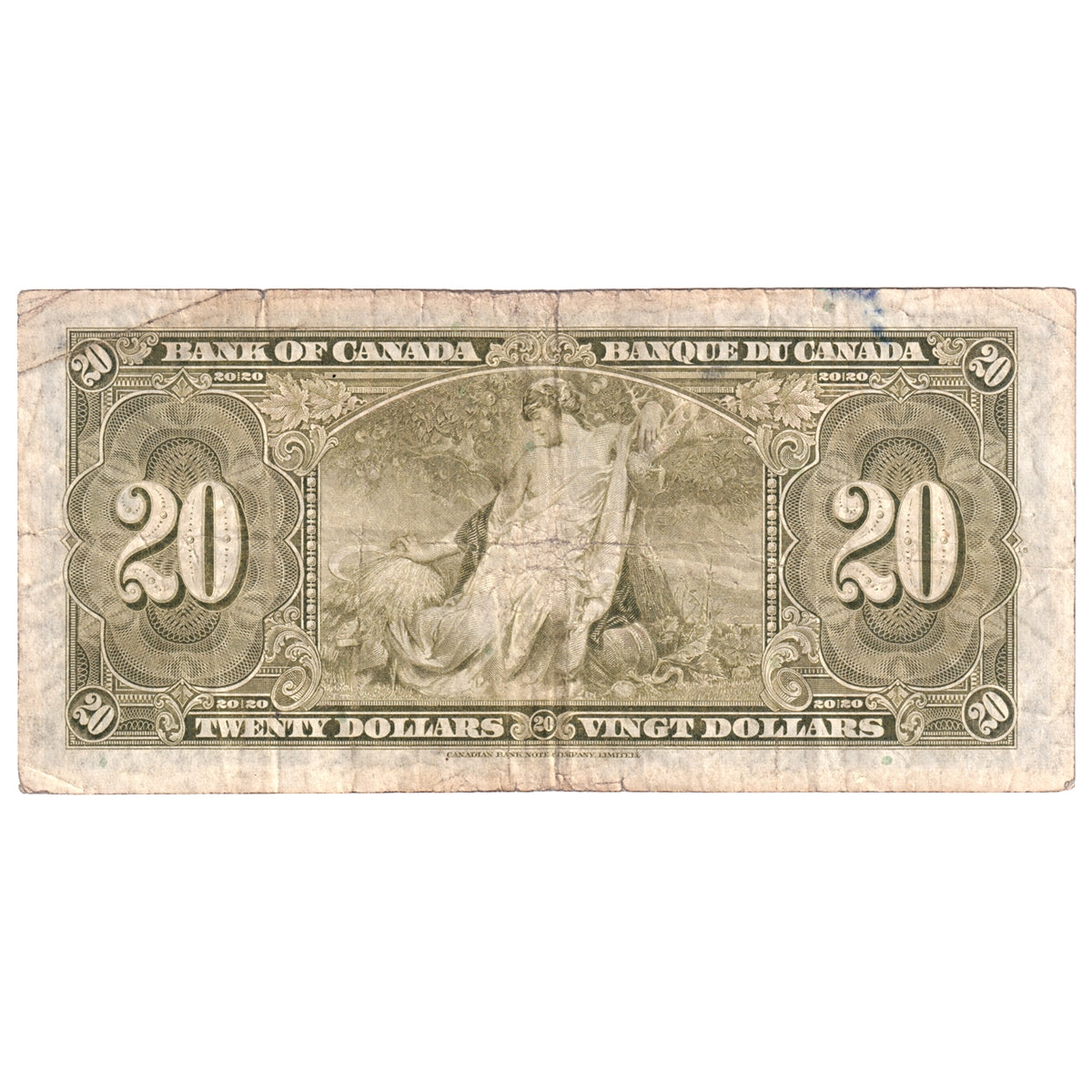 BC-25c 1937 Canada $20 Coyne-Towers, K/E, CIRC