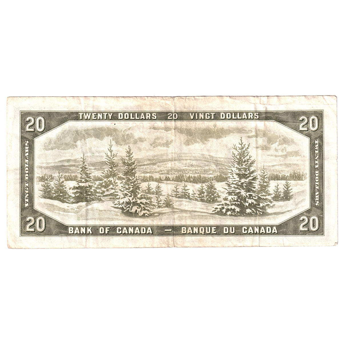 BC-41b 1954 Canada $20 Beattie-Rasminsky, M/E, Circ