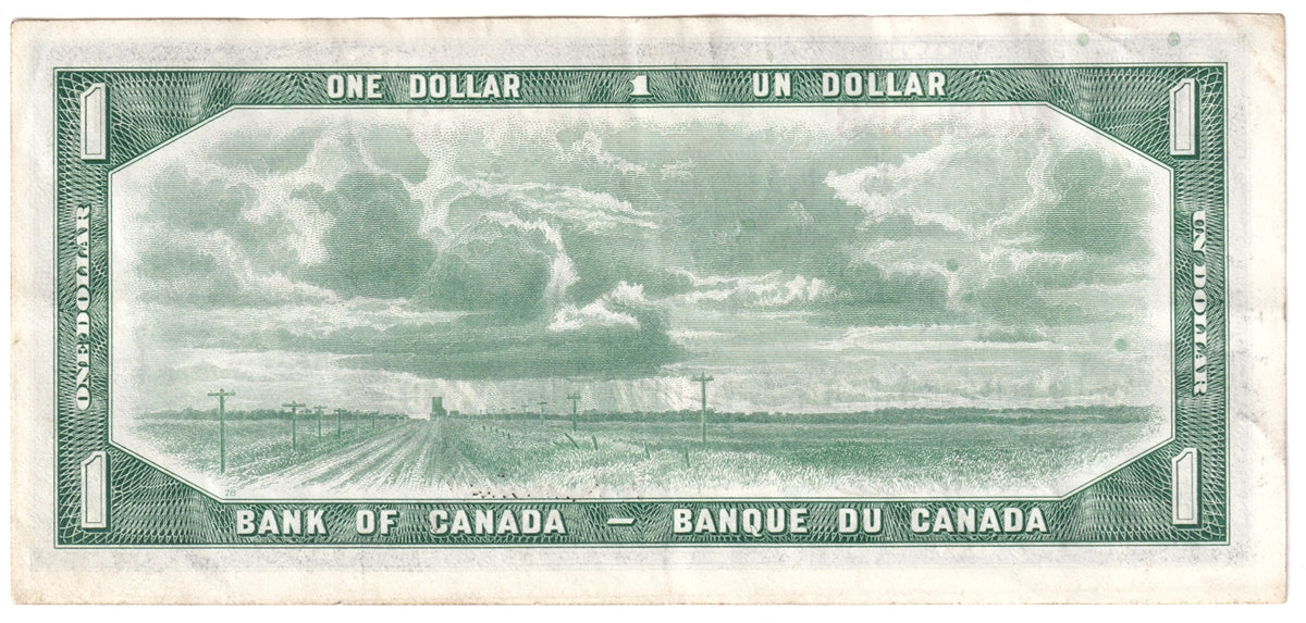 BC-37b 1954 Canada $1 Beattie-Rasminsky, G/N, Extra Fine (EF40)