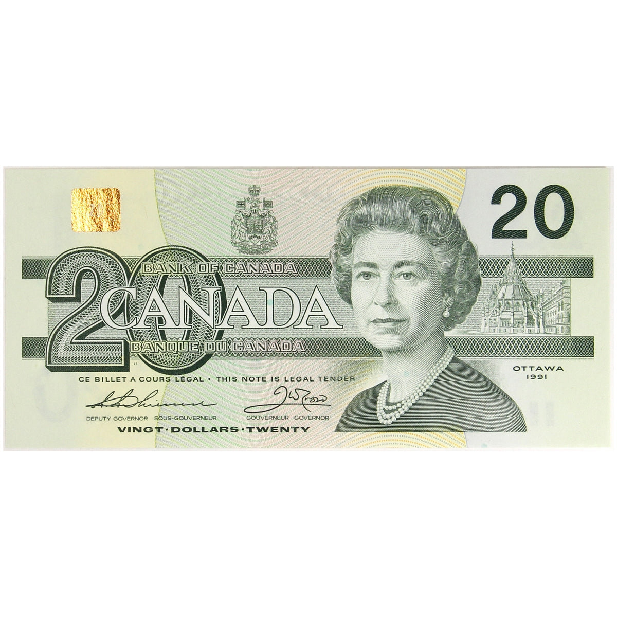 BC-58a 1991 Canada $20 Thiessen-Crow, ESC, CUNC