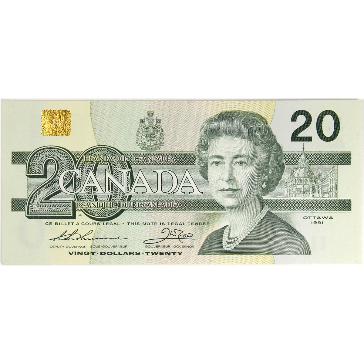 BC-58a 1991 Canada $20 Thiessen-Crow, ESE, AU-UNC (AU55)