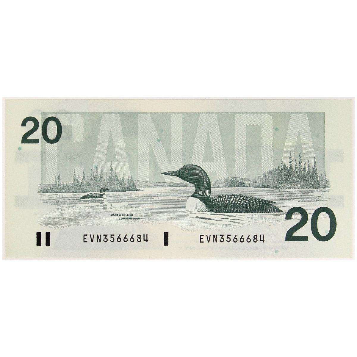 BC-58b 1991 Canada $20 Bonin-Thiessen, EVN, CUNC