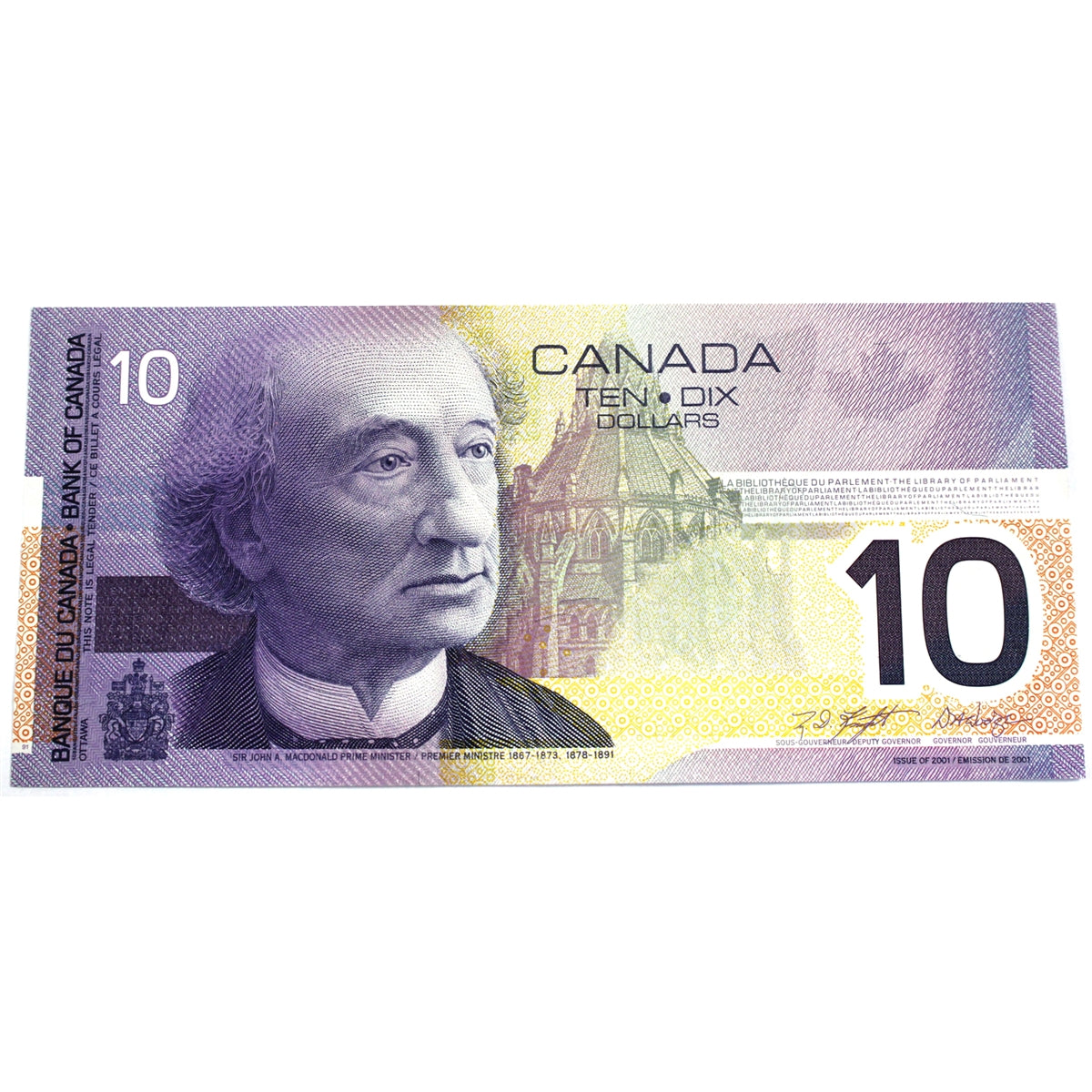 BC-63b-i 2002 Canada $10 Knight-Dodge, BEJ, AU-UNC