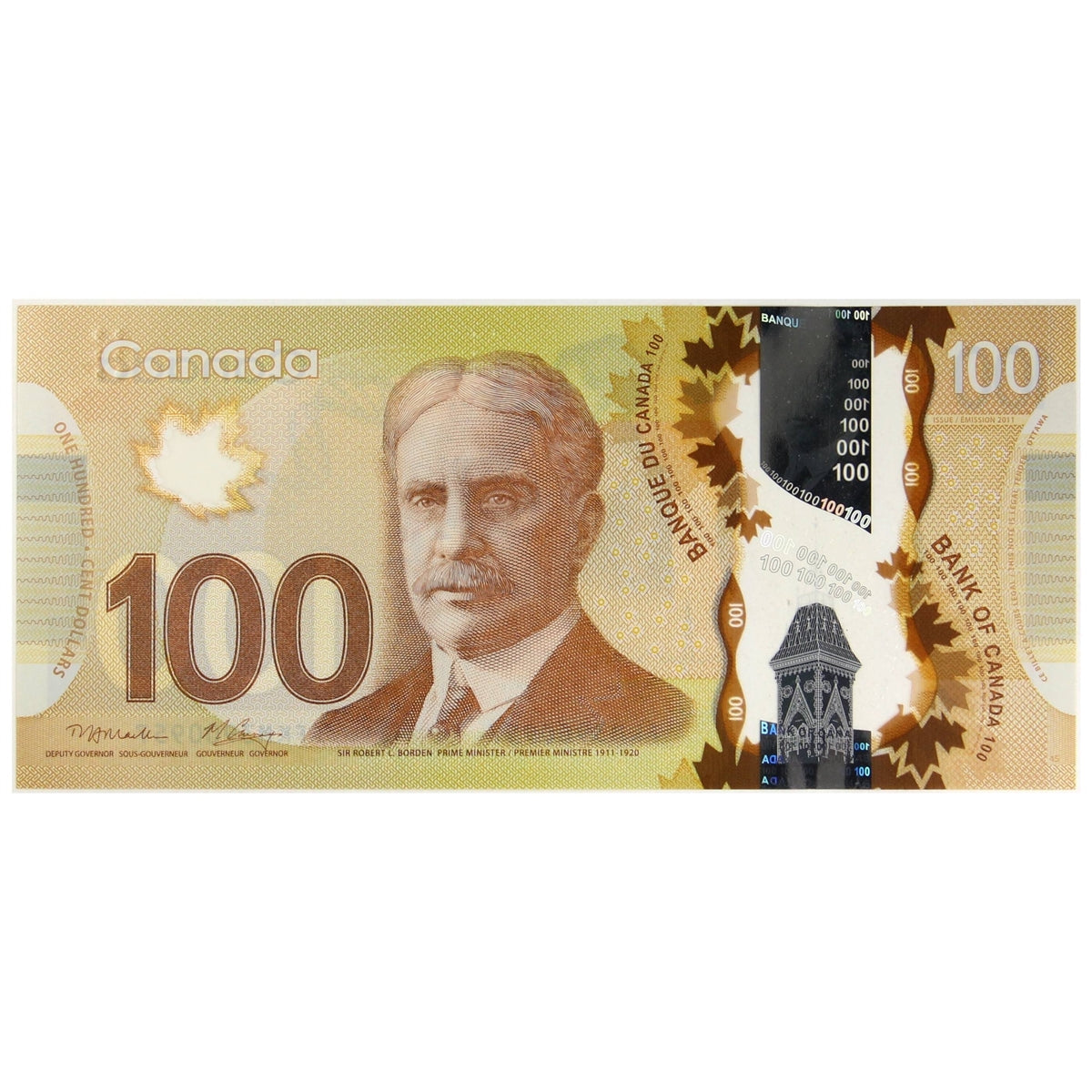 BC-73a 2011 Canada $100 Macklem-Carney, FKM, Choice Uncirculated (CUNC63)