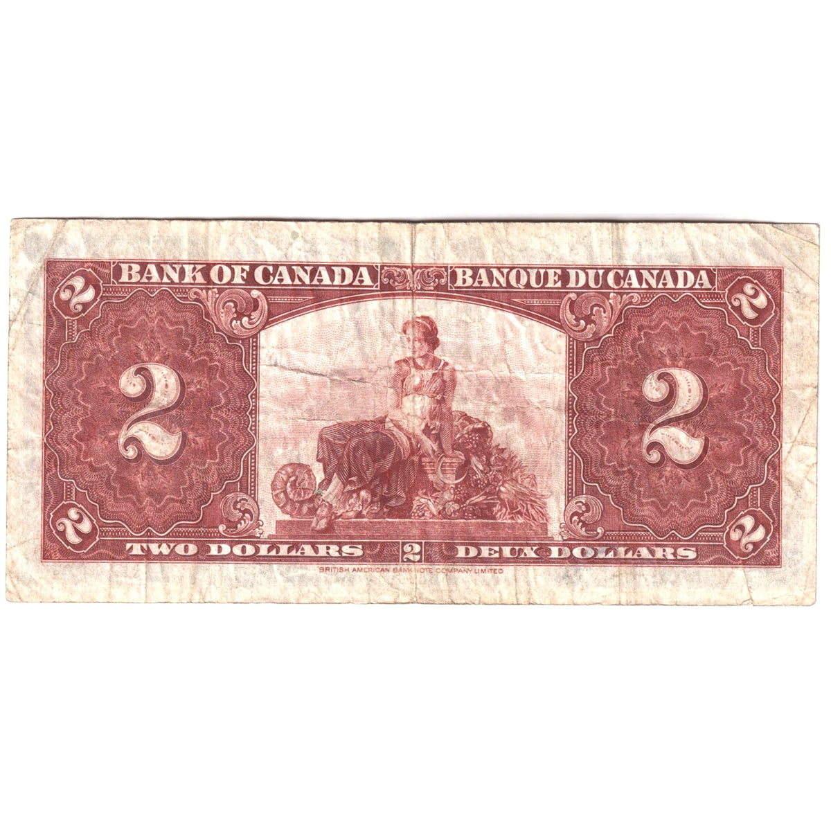 BC-22c 1937 Canada $2 Coyne-Towers, D/R, F-VF