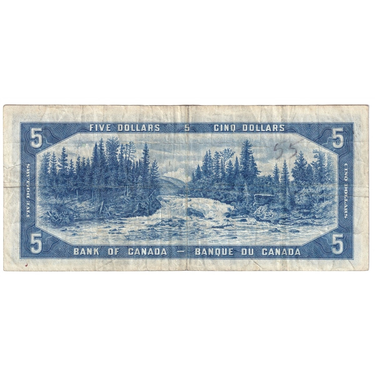 BC-31b 1954 Canada $5 Beattie-Coyne, Devil's Face, F/C, F