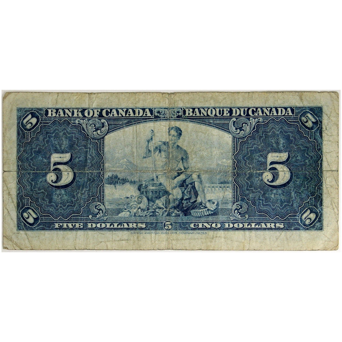 BC-23c 1937 Canada $5 Coyne-Towers, B/S, Circ