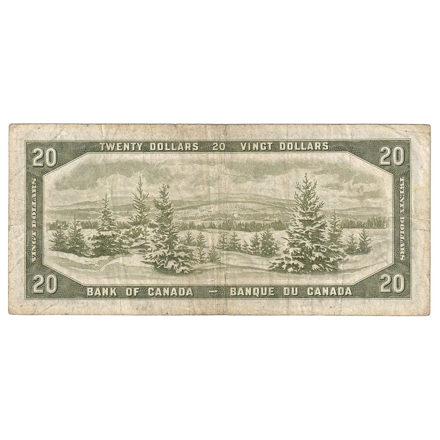 BC-33b 1954 Canada $20 Beattie-Coyne, Devil's Face, E/E, F-VF