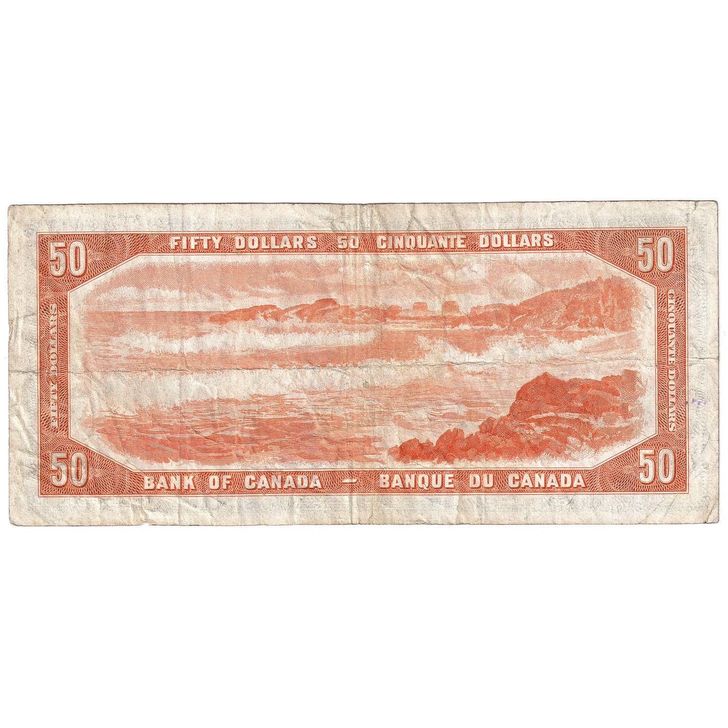 BC-34b 1954 Canada $50 Beattie-Coyne, Devil's Face, A/H, F-VF (F15)
