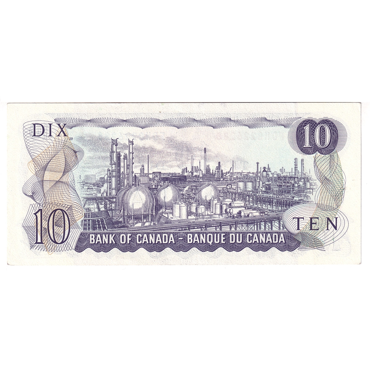 BC-49e 1971 Canada $10 Thiessen-Crow, FDH, Almost Uncirculated (AU50)
