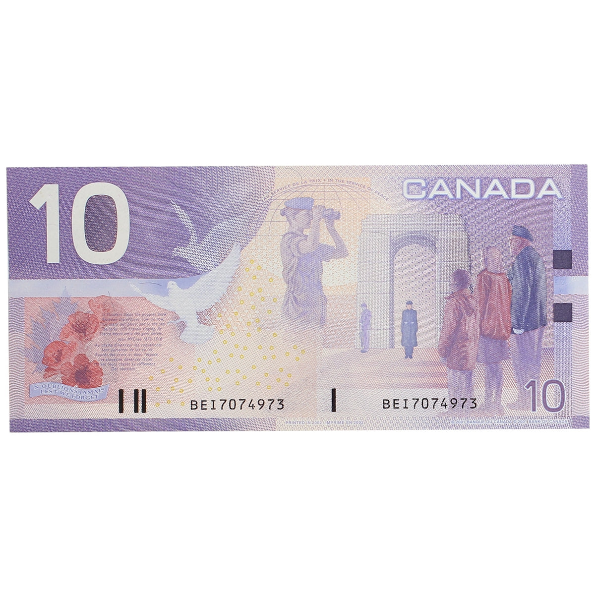 BC-63b-i 2002 Canada $10 Knight-Dodge, BEI, AU-UNC