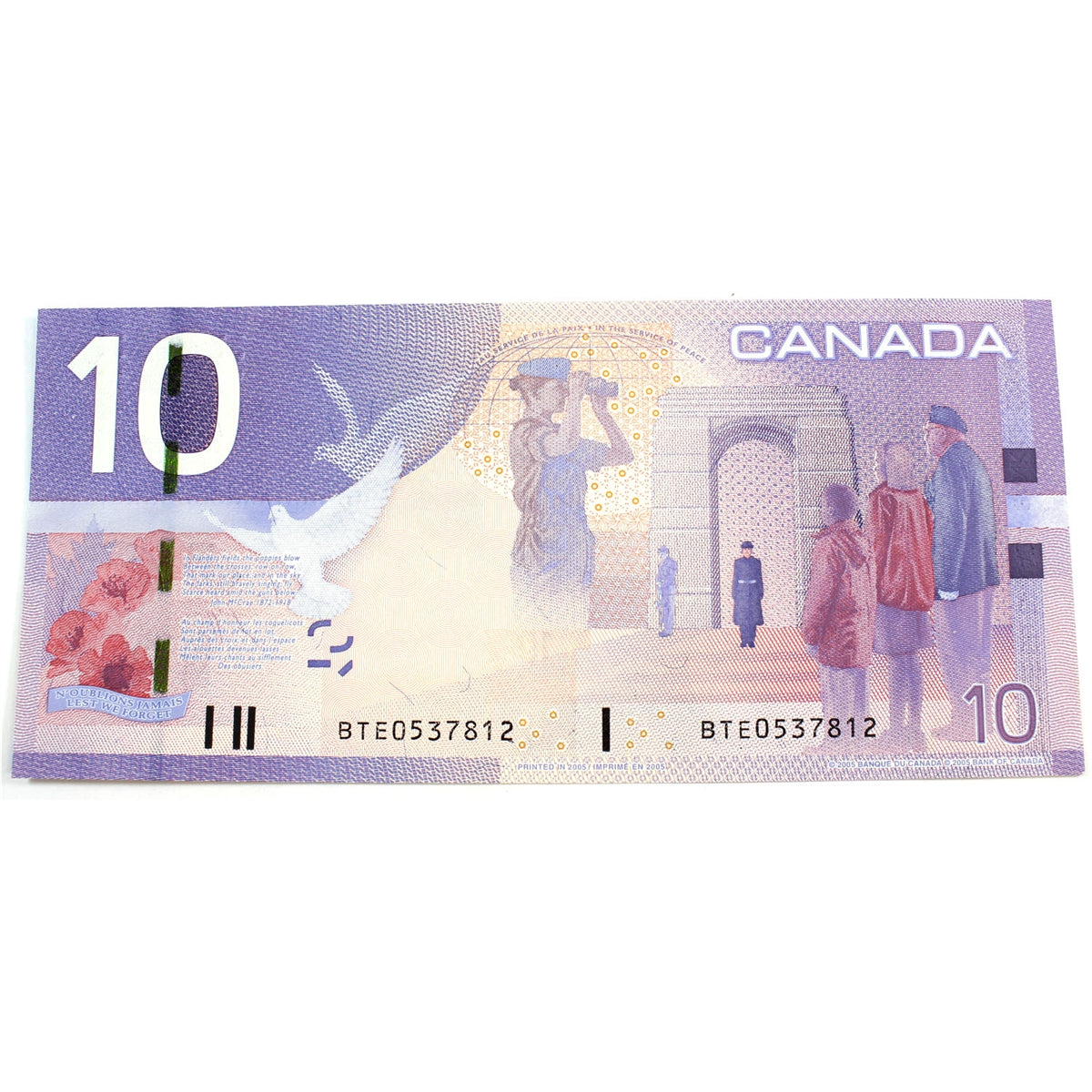 BC-68a 2005 Canada $10 Jenkins-Dodge, BTE, UNC