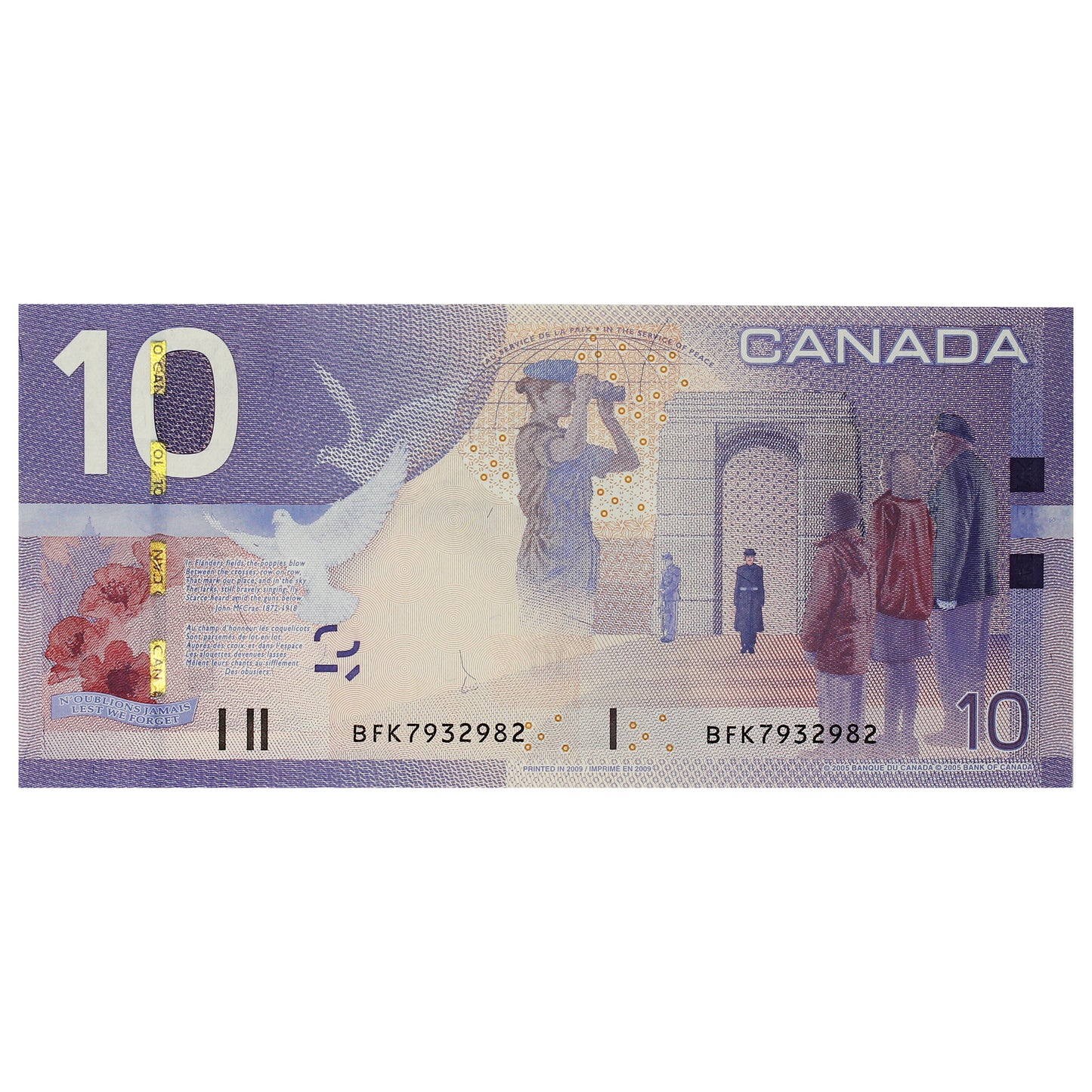 BC-68b 2009 Canada $10 Jenkins-Carney, BFK, CUNC