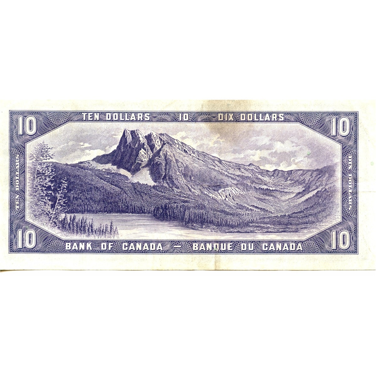 BC-32a 1954 Canada $10 Coyne-Towers, Devil's Face, C/D, VF