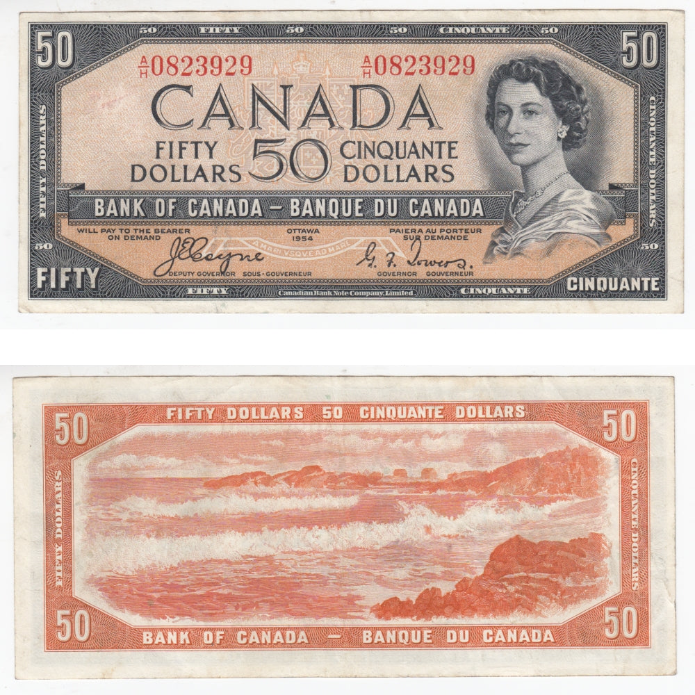 BC-34a 1954 Canada $50 Coyne-Towers, Devil's Face, A/H, VF-EF