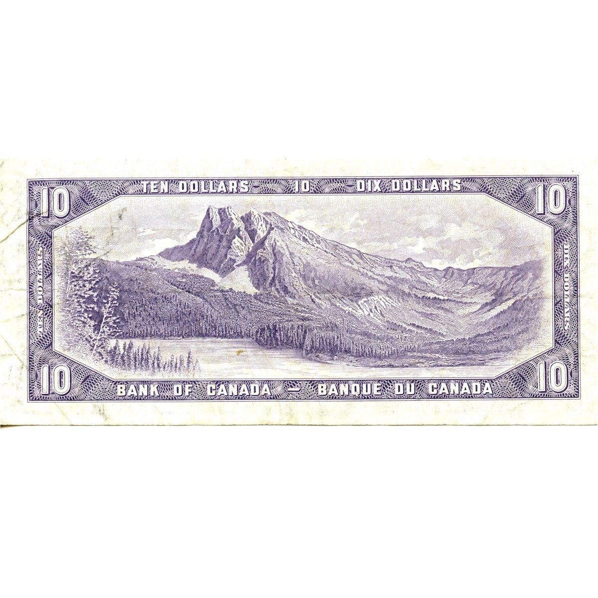 BC-40b 1954 Canada $10 Beattie-Rasminsky, B/V, Very Fine (VF20)