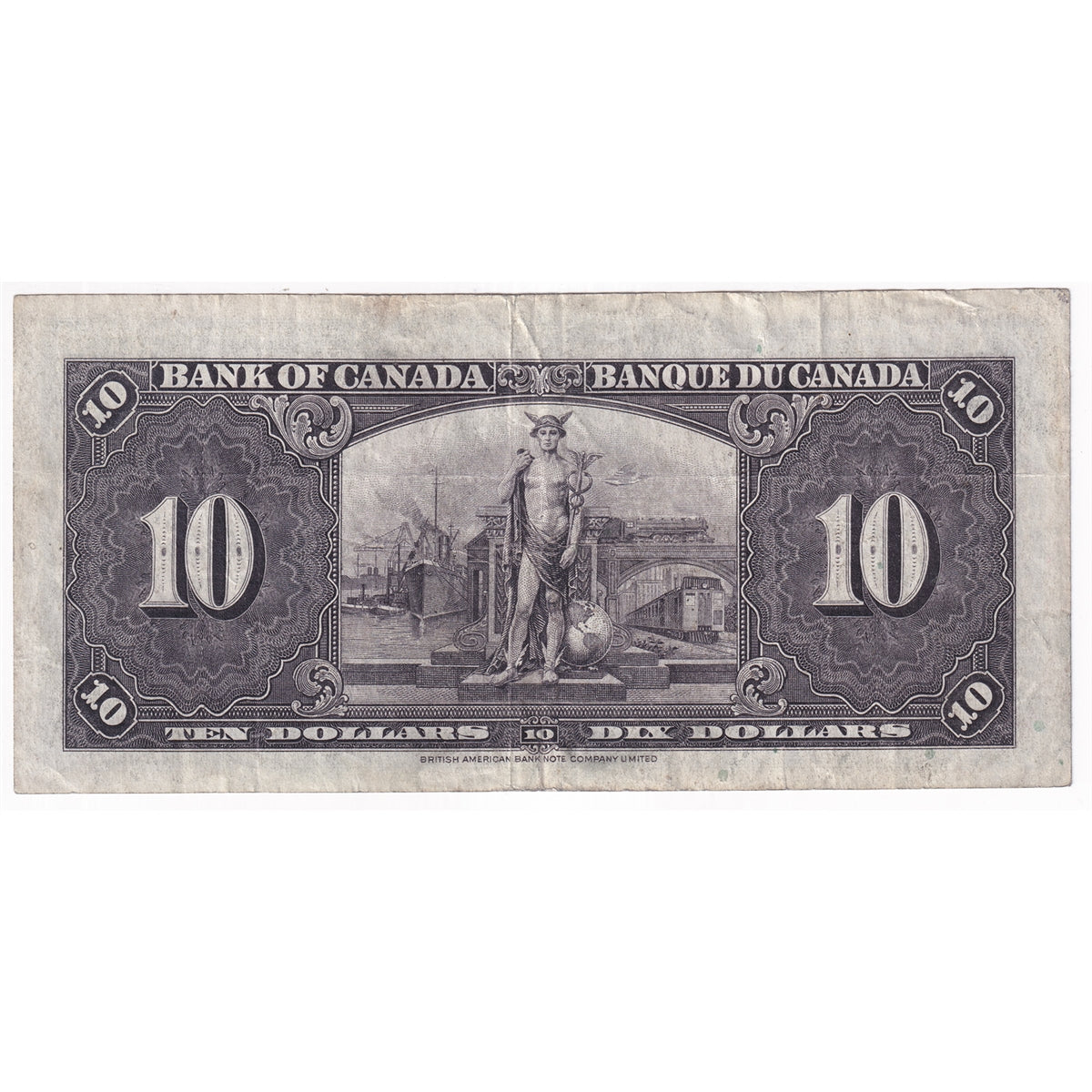 BC-24b 1937 Canada $10 Gordon-Towers, R/D, F-VF