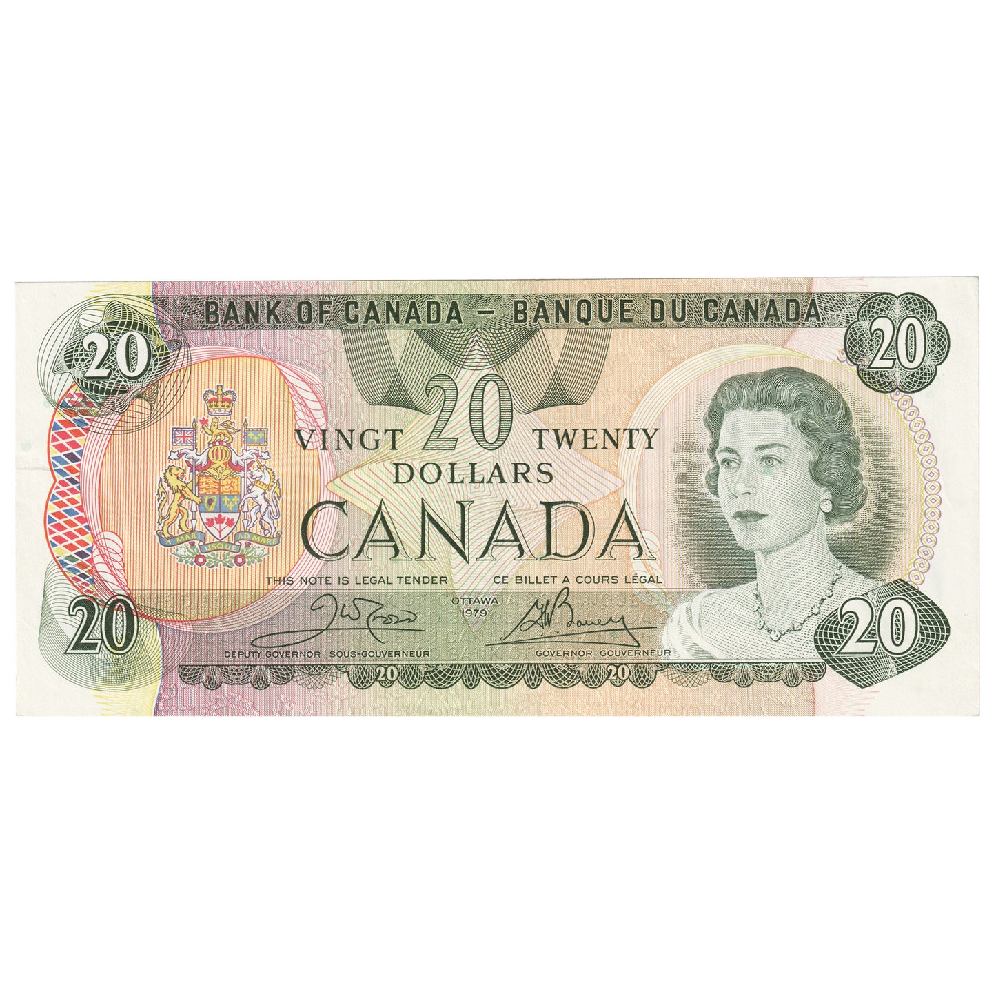 BC-54b 1979 Canada $20 Crow-Bouey, Lithographed, EF-AU (EF45)