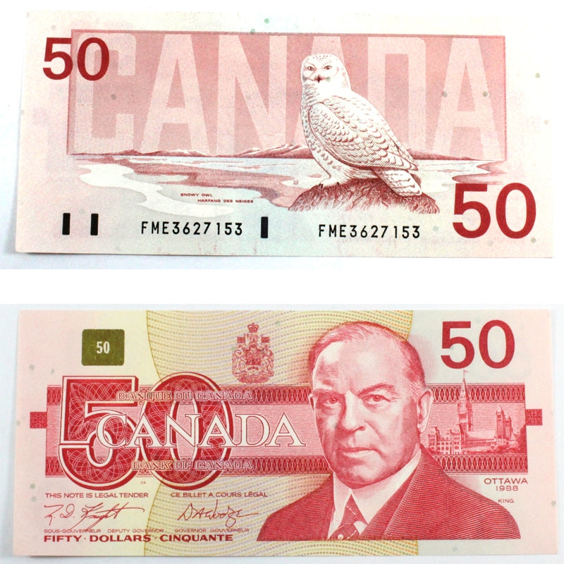 BC-59d 1988 Canada $50 Knight-Dodge, FME, CUNC